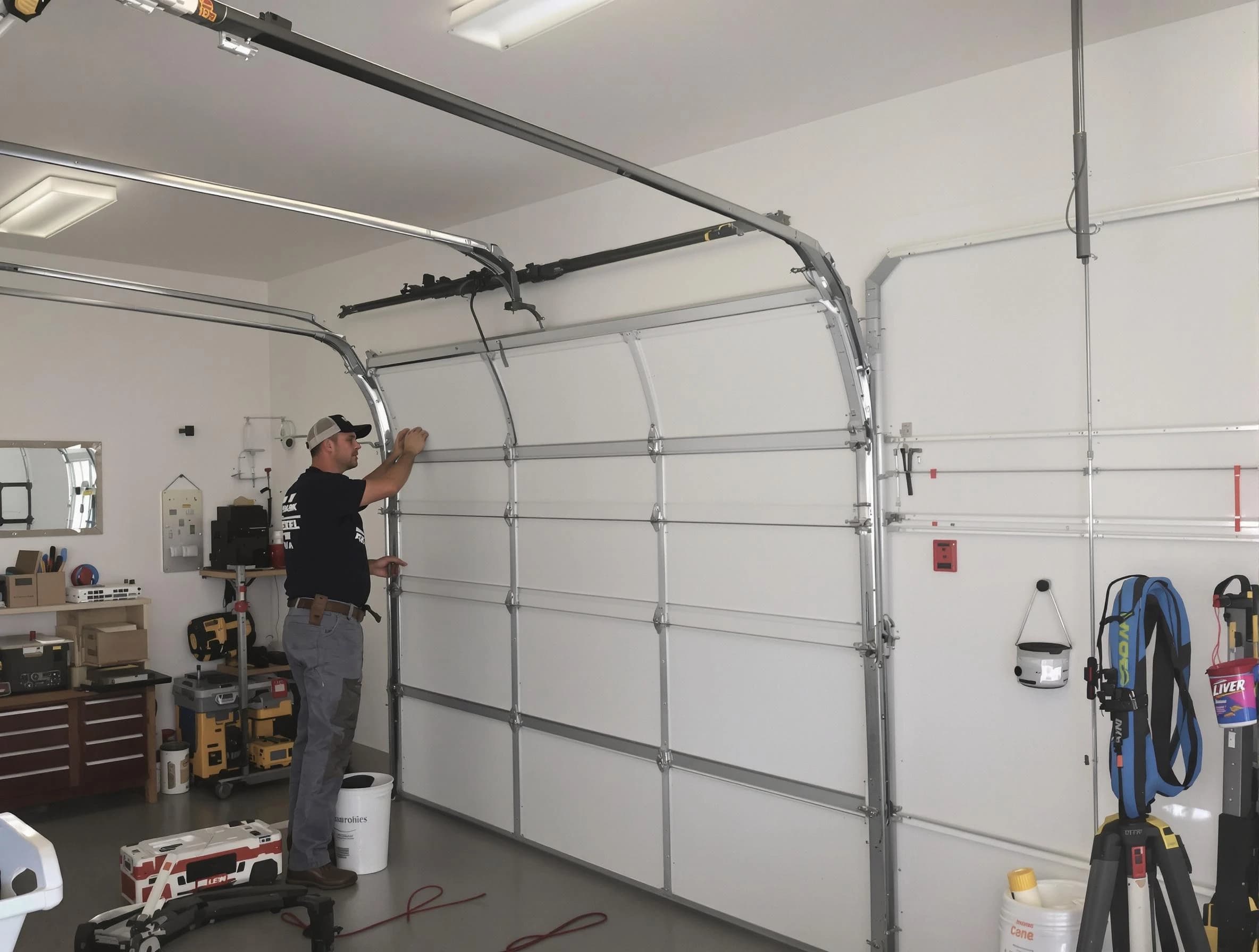 Bensley Garage Door Repair team installing new garage door in Bensley