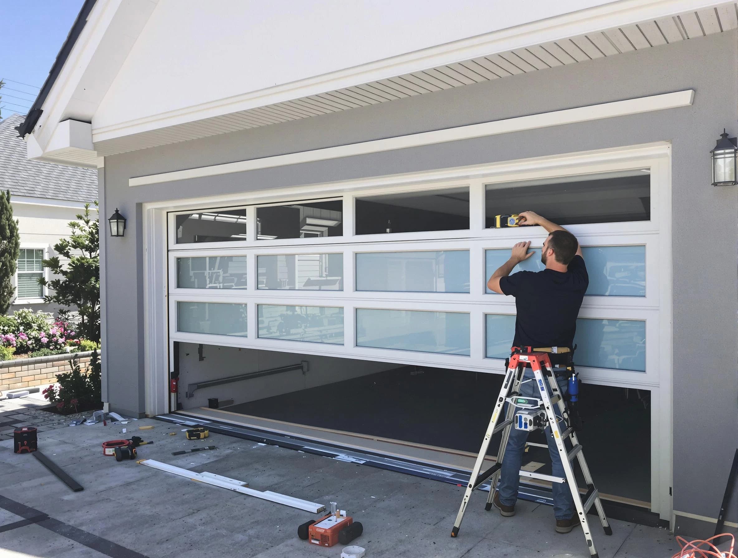 Bensley Garage Door Repair team performing garage door replacement in Bensley
