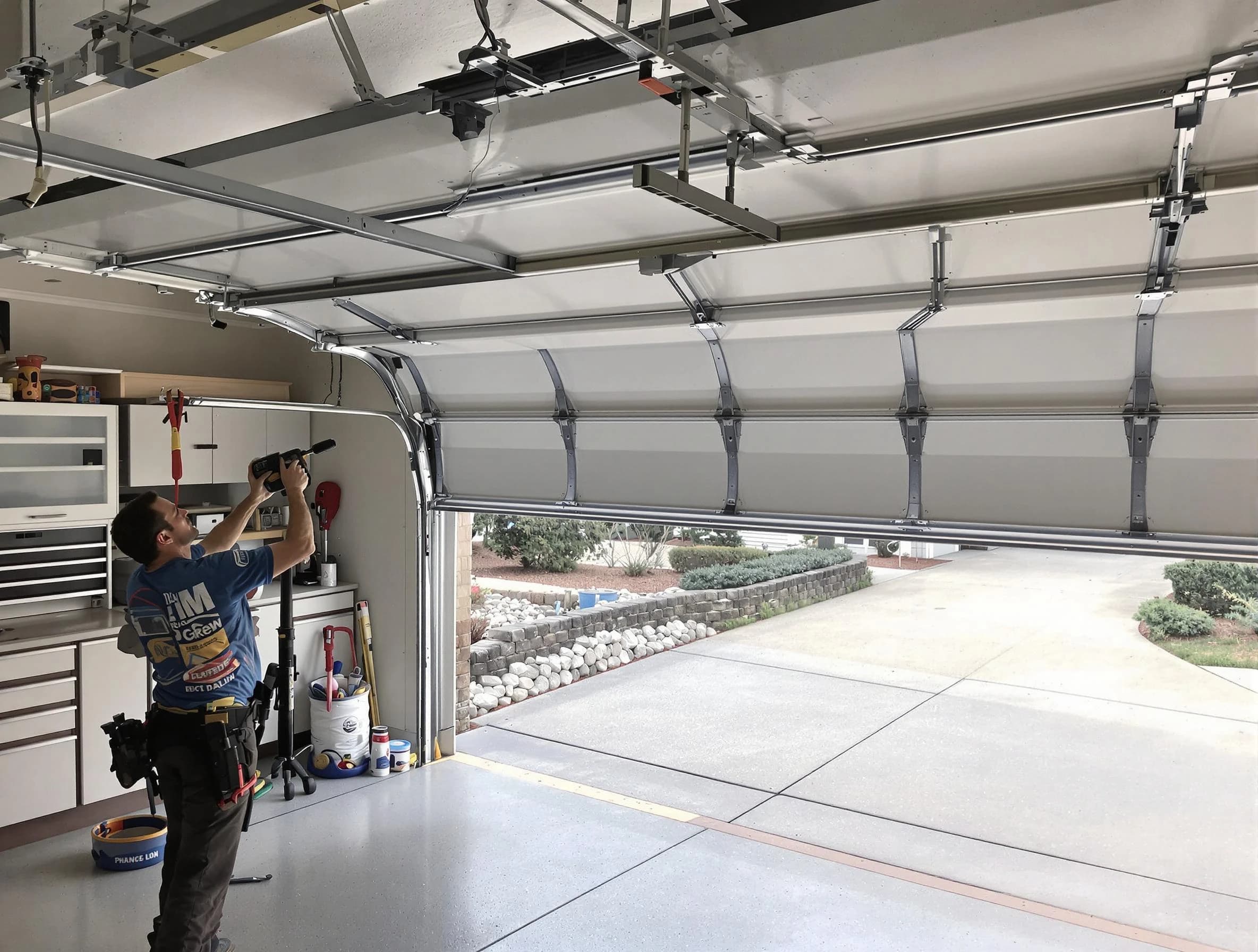 Garage door track repair service by Bensley Garage Door Repair in Bensley